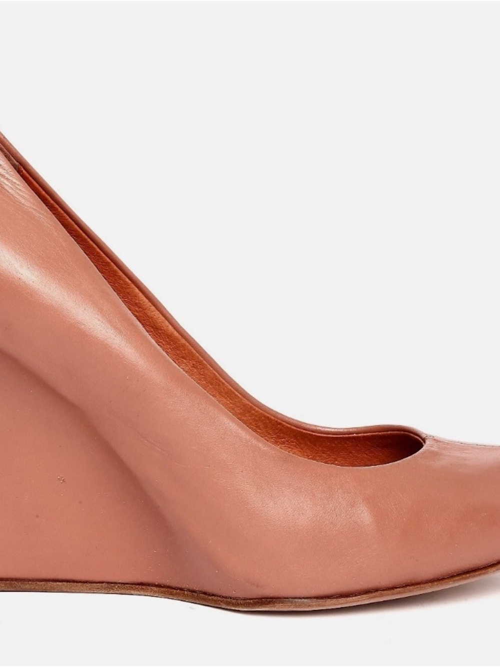 See by Chloe covered wedge sz 40/9 leather nude
